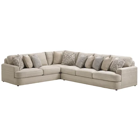 Halandale Two Piece Sectional Sofa with Toss Pillows